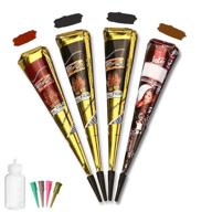 diy temporary tattoo kit: tattoo paste cone for artistic tattoos with free adhesive stencils logo