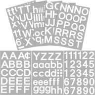 🔠 premium 202-piece self-adhesive vinyl letters and numbers kit for mailbox, signs, windows, doors, cars, trucks, home, business - white, 2 inch logo