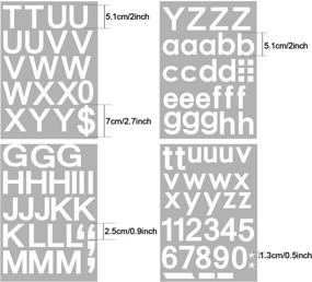 img 3 attached to 🔠 Premium 202-Piece Self-Adhesive Vinyl Letters and Numbers Kit for Mailbox, Signs, Windows, Doors, Cars, Trucks, Home, Business - White, 2 Inch