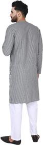 img 3 attached to SKAVIJ Casual Sleeve Button Cotton Men's Clothing for Shirts: Stylish Comfort for Men's Fashion