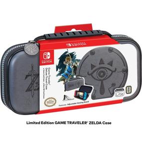 img 4 attached to Game Traveler Nintendo Switch Zelda Case - Adjustable Stand, Game Storage, and PU 🎮 Leather Shell Case with Carry Handle - Compatible with Nintendo Switch, Switch OLED, and Switch Lite