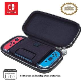 img 1 attached to Game Traveler Nintendo Switch Zelda Case - Adjustable Stand, Game Storage, and PU 🎮 Leather Shell Case with Carry Handle - Compatible with Nintendo Switch, Switch OLED, and Switch Lite