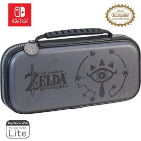 img 3 attached to Game Traveler Nintendo Switch Zelda Case - Adjustable Stand, Game Storage, and PU 🎮 Leather Shell Case with Carry Handle - Compatible with Nintendo Switch, Switch OLED, and Switch Lite