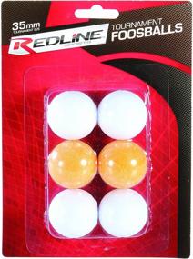 img 1 attached to 🔴 Redline Tournament-Size Foosballs for Any Foosball Table - 6-Pack with 4 White and 2 Orange Balls