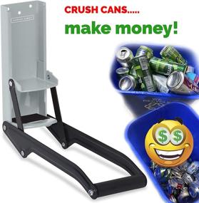 img 1 attached to 🥤 Andrew James Heavy Duty Can Crusher - Wall-Mounted Soda, Beer & Pop Can Crusher - Recycles 12 oz and 16 oz Aluminum Cans - Environmentally Friendly Can Crushing Solution (Grey)