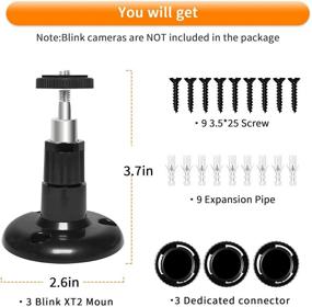 img 1 attached to 📸 3 Pack of Black Adjustable Mounts for Blink Home Security Camera - suitable for Blink Outdoor, Indoor, XT, and XT2 Cameras - Enhances Blink Camera Add-On Accessories