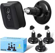 📸 3 pack of black adjustable mounts for blink home security camera - suitable for blink outdoor, indoor, xt, and xt2 cameras - enhances blink camera add-on accessories logo