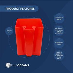 img 3 attached to 1L FO-2149 Small Marine Red Dinghy Bailing Scoop by Five Oceans