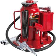 torin pneumatic air hydraulic bottle jack: big red ta92006 with 20 ton (40,000 lb) capacity in red - manual hand pump logo