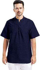 img 1 attached to Vintage Collar Chinese X Large Men's Clothing: Utcoco's Timeless Shirts