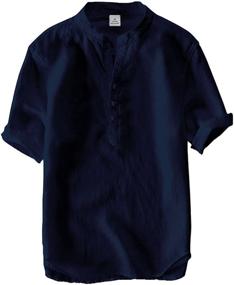 img 2 attached to Vintage Collar Chinese X Large Men's Clothing: Utcoco's Timeless Shirts