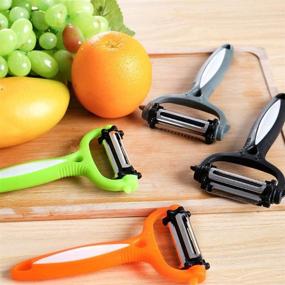 img 1 attached to 🔪 Swivel Vegetable Peeler - Chef Premium Kitchen Assistant - 5-in-1 Multi-Tasking Tool