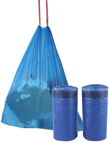 img 4 attached to 🗑️ Fiazony 3 Gallon Drawstring Small Trash Bag: Blue, 220 Count Pack - Efficient Garbage Bags for Household Waste Disposal