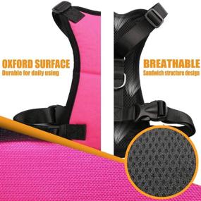 img 2 attached to 🐶 Black Musonic Dog Safety Vest Harness with Car Seat Belt Lead - Adjustable Lightweight Travel Strap Vest for Small Medium Large Dogs, Ensuring Dog Safety in Cars