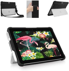 img 4 attached to Youtec Protective Case for Microsoft Surface Pro 7 Plus/7/6/5/4 - 📱 with Pen Holder, Hand Strap, Shoulder Strap - Compatible with Type Cover