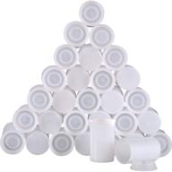 multipurpose 30-piece plastic film canister holder - ideal storage containers for small accessories, film, beads, keys, coins (white) logo