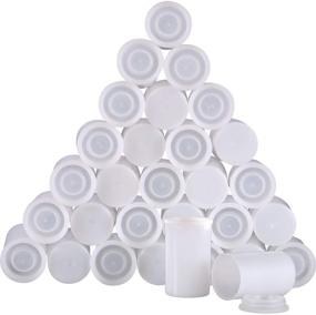 img 4 attached to Multipurpose 30-Piece Plastic Film Canister Holder - Ideal Storage Containers for Small Accessories, Film, Beads, Keys, Coins (White)