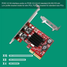 img 1 attached to Улучшите подключение ПК или Mac с PCE-U312C: USB 3.1 Gen2 Type C 10Gbps Expansion Card