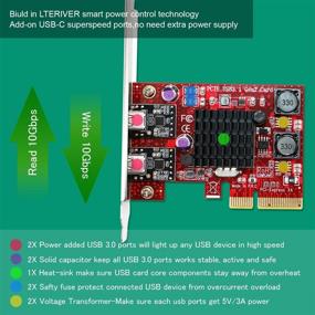 img 3 attached to Улучшите подключение ПК или Mac с PCE-U312C: USB 3.1 Gen2 Type C 10Gbps Expansion Card