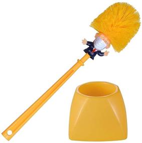 img 2 attached to 🤣 Donald Trump Face Mask Toilet Brush: Novelty Bowl Cleaner and Fun Political Gag Gift for Household Bathroom