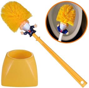 img 3 attached to 🤣 Donald Trump Face Mask Toilet Brush: Novelty Bowl Cleaner and Fun Political Gag Gift for Household Bathroom