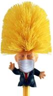 🤣 donald trump face mask toilet brush: novelty bowl cleaner and fun political gag gift for household bathroom logo