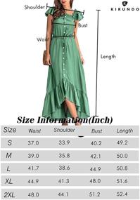 img 2 attached to KIRUNDO 2021 Summer Women’s Off Shoulder Maxi Dress Polka Dot Short Sleeve High Waist Pleated Long Dress with Belt