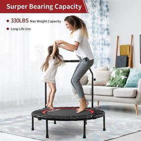 img 3 attached to 🤸 Foldable Trampoline Niksa Rebounder Adjustable: Maximize Fitness and Fun with Flexible Bouncing Experience