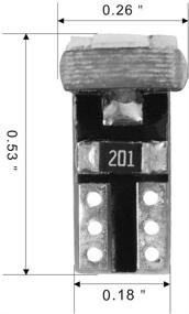 img 2 attached to 🚘 Усилите светильники панели приборов с помощью лампы YITAMOTOR 20x T5 3-SMD светодиодной лампы для кластера инструментов 74 70 37 17.