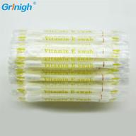 💋 grinigh vitamin e swabs stick: 100-pack of disposable ve cotton swabs with aloe q-tip applicators for moisturizing and healing lip and gum pre and post teeth whitening logo