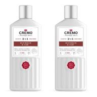 cremo barber grade bourbon & oak shampoo conditioner combo, 16 oz (pack of 2) logo