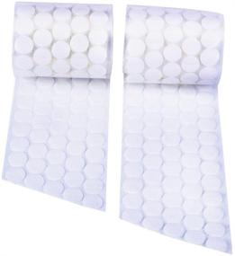 img 4 attached to 🔘 White Self Adhesive Dots 1100pcs, 0.59" Diameter Hook and Loop Sticky Coins with Waterproof Glue Tapes - Ideal for School, Office, and Home Use