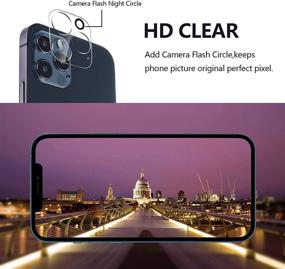 img 1 attached to 📱 [3+3 Пакет] Защитные стеклянные пленки для экрана и камеры для iPhone 12 Pro Max 6.7 дюйма - Антицарапание, Прочность 9H, Анти-отпечатки пальцев, Легкая установка, Нет пузырей, Ультратонкие - Защитите ваш iPhone!