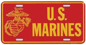 img 1 attached to 🌎 Honor Country USMC Marine Corps Globe & Anchor License Plate