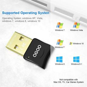 img 3 attached to 🔌 QGOO Адаптер донгл USB Bluetooth 4.0 для ПК, ноутбука, настольного компьютера, клавиатуры, мыши, гарнитуры, динамиков, смартфона, планшета - совместим с Windows 10/8.1/8/7/XP/Vista