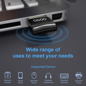 img 2 attached to 🔌 QGOO USB Bluetooth 4.0 Dongle Adapter for PC Laptop Desktop, Keyboard Mouse Headset Speaker Smartphone Tablet - Windows 10/8.1/8/7/XP/Vista Compatible