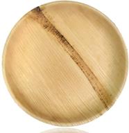 🌿 palm naki round palm leaf plates (40 count) - eco-friendly disposable dinnerware logo