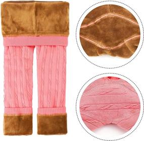 img 1 attached to BOOPH Girls' Winter 👧 Velvet Leggings - Little Fashion Apparel