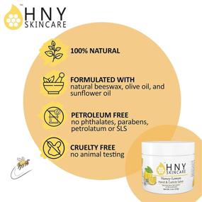 img 3 attached to HNY Skincare Honey-Lemon Hand & Cuticle Salve, 100% Natural & Organic, Enriched with Beeswax and Olive Oil, Moisturizing Balm for Dry to Extra Dry, Rough & Tight Skin, 2.0 oz