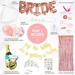 img 3 attached to 🎉 SMIRLY Bachelorette Party Decorations Kit: Premium Rose Gold Bridal Shower Supplies Set with Bachelorette Sash, Veil, Bride Balloons, and More!