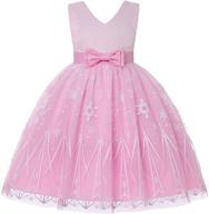 👗 girls knee length cute princess dress: perfect for christmas holidays and parties logo