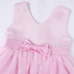 img 1 attached to 👗 Girls Knee Length Cute Princess Dress: Perfect for Christmas Holidays and Parties