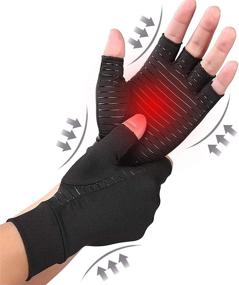 img 4 attached to 🧤 Copper Compression Gloves for Arthritis and Carpal Tunnel Pain Relief