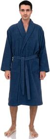 img 1 attached to TowelSelections Turkish Cotton Bathrobe X Large Men's Sleep & Lounge Apparel: Luxurious Comfort for Ultimate Relaxation