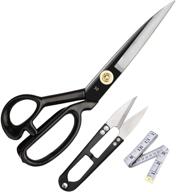 sewing scissors 10 inch - tailors heavy duty high carbon steel sharp blades shears for fabric leather cloth paper sewing dressmaking tailoring altering(right-handed) logo