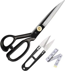 img 4 attached to Sewing Scissors 10 Inch - Tailors Heavy Duty High Carbon Steel Sharp Blades Shears For Fabric Leather Cloth Paper Sewing Dressmaking Tailoring Altering(Right-Handed)