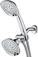 💦 aquadance chrome luxury square 48-setting high-pressure dual head/handheld shower spa combo: top american quality with extra-long 72" stainless steel hose and 3-way flow diverter logo