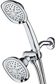 img 4 attached to 💦 AquaDance Chrome Luxury Square 48-Setting High-Pressure Dual Head/Handheld Shower Spa Combo: Top American Quality with Extra-Long 72" Stainless Steel Hose and 3-Way Flow Diverter