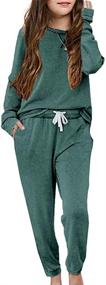 img 4 attached to 👚 Apbondy Girls Pullover Sweatsuit: Ultimate Comfort for Casual Loungewear & Relaxed Tracksuit Sets