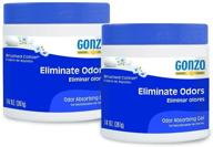 👃 gonzo odor absorbing gel - 2 pack - multi-purpose odor eliminator for car closet bathroom and pet area, efficiently traps and neutralizes smoke, mold and various unwanted odors - 14 ounce logo